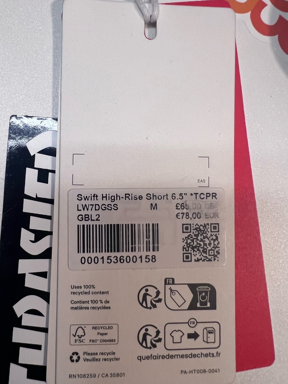 #532 NWT Lululemon Team Canada Swift HR Short 6.5” Graphic Multi M - Picture 4 of 7